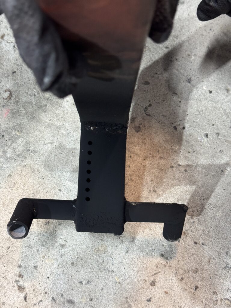 廃油ストーブ吸気ノズルの背面