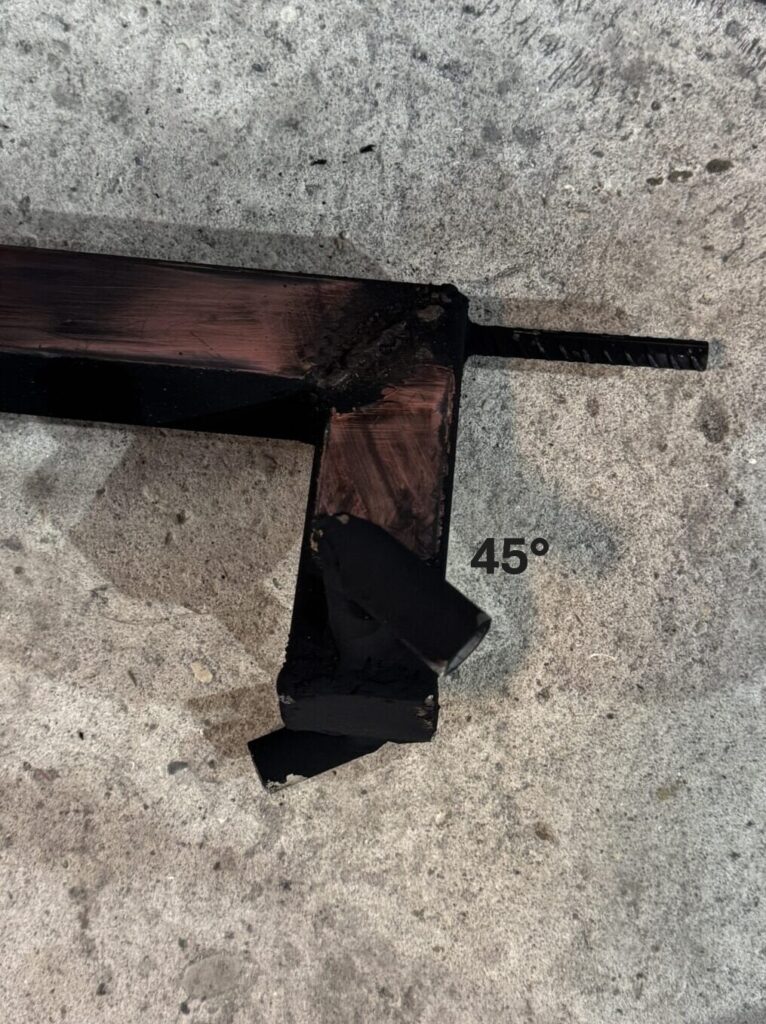 廃油ストーブ吸気ノズルの側面